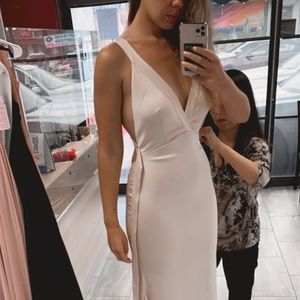 Backless Soft Pink Gown